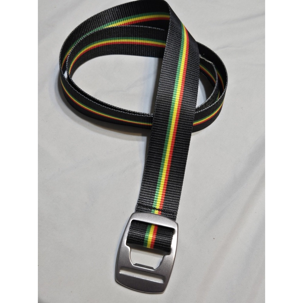 Croakies Sailing Belt Bottle Opener Buckle Rasta Adjustable Up To 43" Colorful